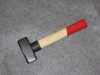 Stoning hammer with wooden handle drop forged