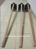 Straight wooden rake handle