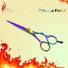 Superior Dark Rainbow Titanium Plated Hair Cutting Shears