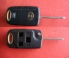 TD 3 button foldable transponder and remote key blank used on Toyota