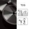 Tct saw blades for cutting profiles and aluminium bars