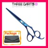 ThreeDarts America & Europe hot sales hair scissors (blue,6inch)