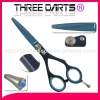 ThreeDarts Diverging series Blue Stainless Steel Hair Scissors 5.5"