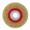Top Quality Brass coated Bending steel wire Circular brush Steel wire brush with a hole