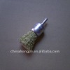 Top quality Brass Coated Steel Wire Hand Brush with Short Shank use for polishing and dust-proof