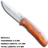 Traditional Wood Handle Liner Lock Knife 6097LK-A