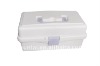 Transprent tool box with 3 tray/storage toolkits with 3 tray