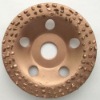 Tungsten carbide grit deburring disc