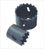 Tungsten grit edged hole cutter