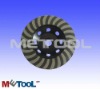 Turbo diamond cup wheels, concrete grinding