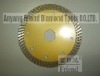 Turbo diamond saw blades for stone materials