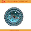 Turbo type double row diamond grinding cup wheel