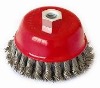 Twist Knot Wire Cup Brush with Thread