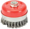 Twist knot wire cup brush