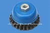Twisted spiral wires brush Knot wire cup brush with thread