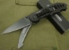Two-edged combat knife/folding survival knife with High hardness alloy handle