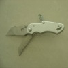 Utility knife with stainless steel handle