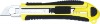 Utility knife with two color rubber handle