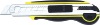 Utility knife with two color rubber handle