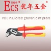 VDE insulated groove joint plier