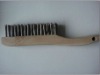 WOODEN HANDLE BRUSH/STEEL WIRE BRUSH