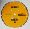 Wet cuttiing diamond saw blade for asphalt