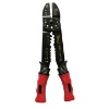 Wire cutter and stripper with crimping tool