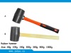 Wood handle rubber hammer