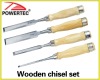 Wooden chisel set