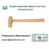 Wooden handle non sparking ball peen hammer ,