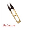 YP-109 Good quality black blade golden handle student scissors