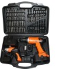 YY-115-030 cordless drill set in aluminium case