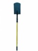 Yellow Fiberglass Handle Flat Shovel With Customized Head Shape Or Surface Treatment