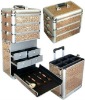 aluminum gold trolley hairdressing beauty case