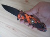 army rescue knife with camo handle / tactical rescue knife with camo handle / camouflage rescue knife