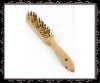 bend Wood handle brass wire brush