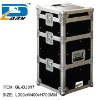 black aluminum stackable storage dj case