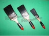 black boiled bristle wooden handle paint brush