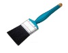 black bristle and wood handle paint brush