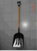 black plastic snow shovel