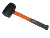 black rubber mallet hammer with fiberglass handle