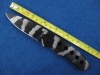 black/white camouflage folding knife