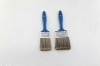 blue plastic handle pure brown bristle hair paint brush