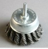 bowl shaped Twisted Steel Wire Brush with shank