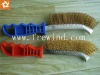 brass-coated wire scratch brushes with plastic handle