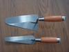 bricklaying trowel with wooden handle