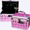 butterfly aluminum cosmetic case with mirror
