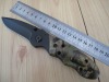 camo folding knife / camo pocket knife / camouflage knife