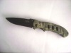 camouflage knife with stainless steel handle