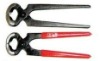 carpenter pincer plier with plastic handle